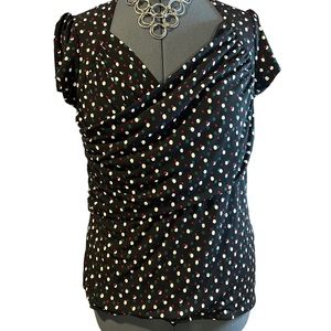👚👚 EUC WRAP CHEST POLKA DOT TOP IN XXL